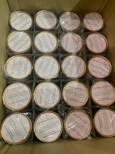 candles boxed safely in plastic covers